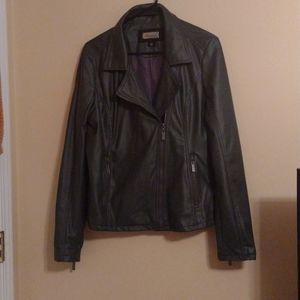 Dark Green faux leather jacket